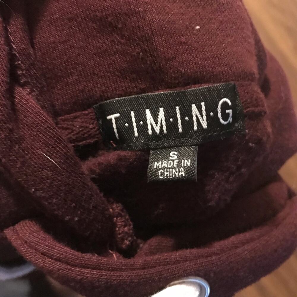 Timing Maroon hoodie Size Small - Picture 3 of 3